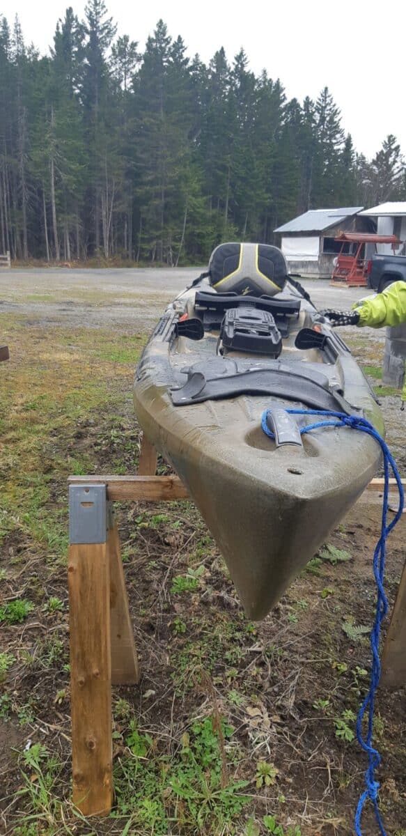 Kayak de pêche plus support de toit