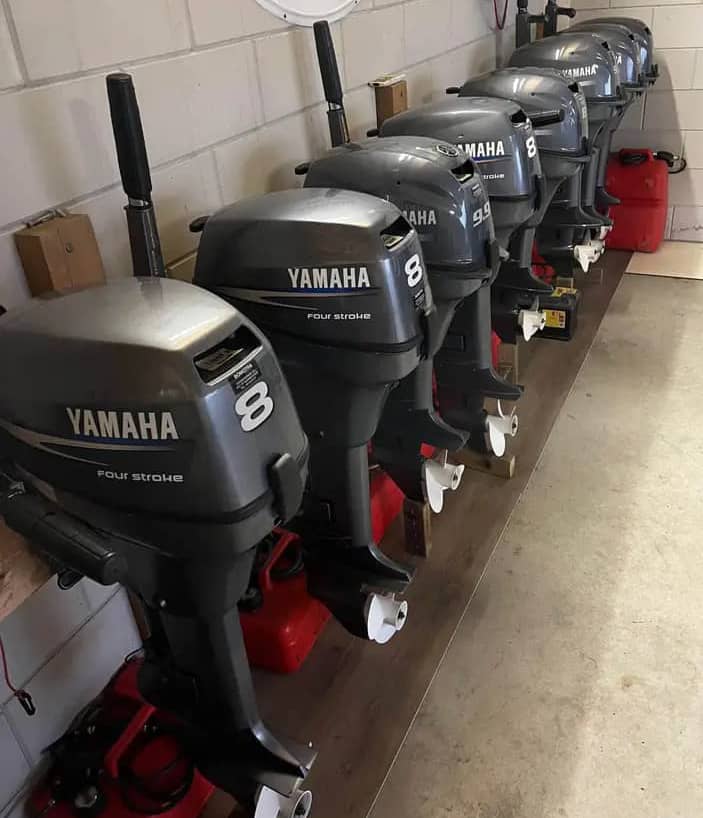 Various Yamaha engines used: 9.9; 25; 40; and others