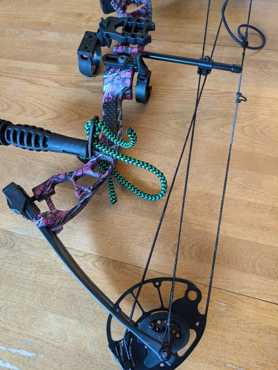 PSE miniburner gaucher muddy girl comme neuve (arc à poulies)