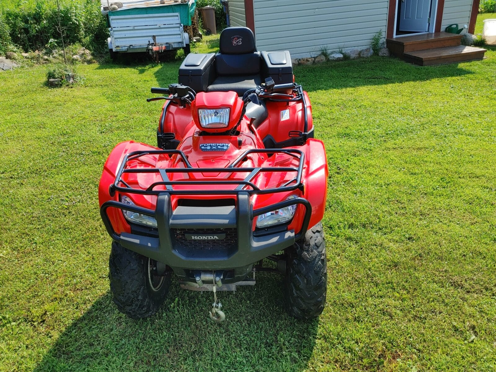 VTT Honda Foreman 2013 avec chenilles et pelle à neige