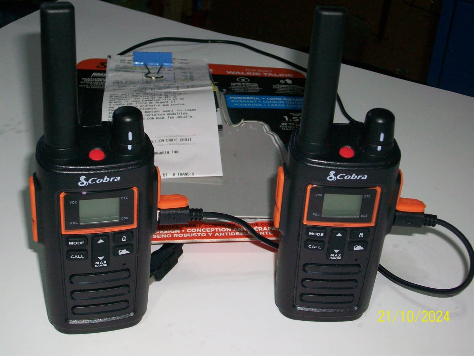 Walkie Talkie Cobra RX380