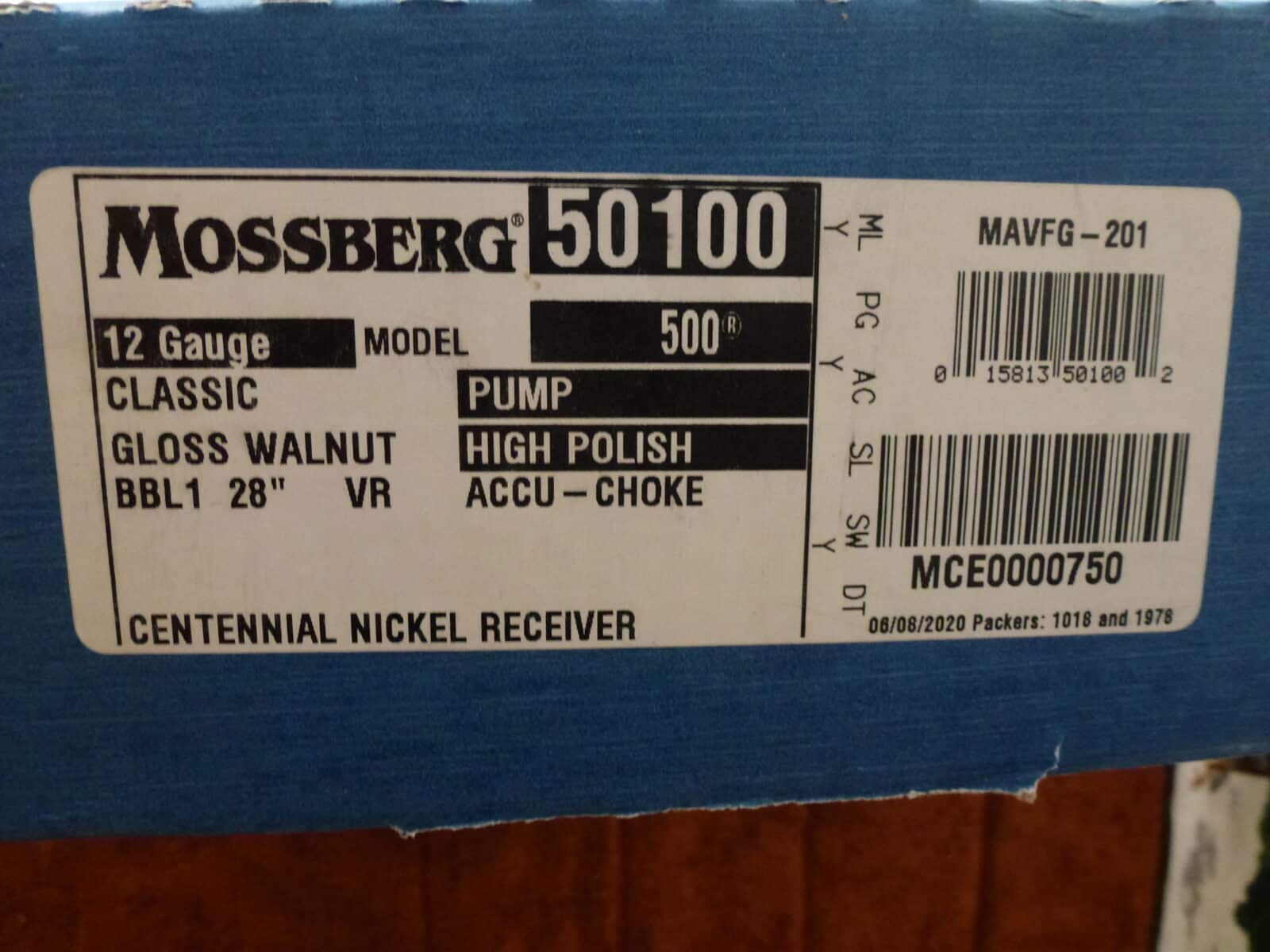 FREE SHIPPING**NEUF*MOSSBERG 500CENTENNIAL LIMITED EDITION MGF 750