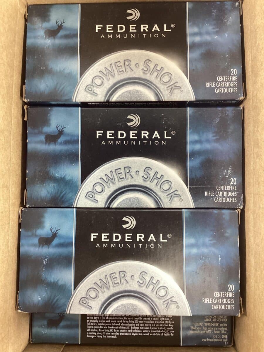 5 x Federal Power Shok 170GR, calibre 30-30 Win.