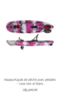 Waapa Kayak de pêche à pédales